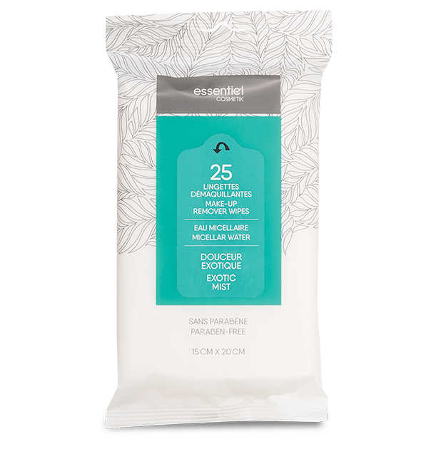 A pack of 25 Essential Micellar Water Cleansing Wipes