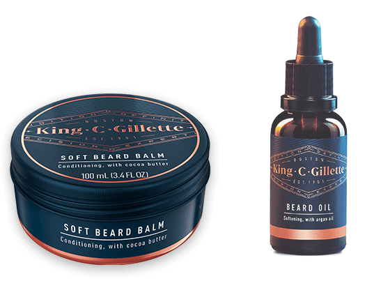 King C. Gillette - Soft beard balm and beard iol