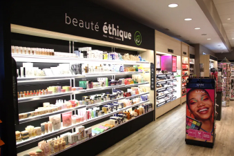 beauté éthique Section in store