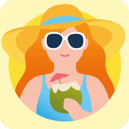  Illustration of a woman on a trip