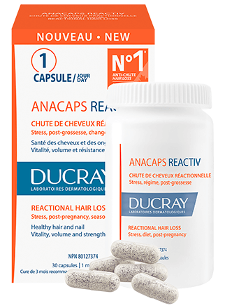 Ducray - Anacaps Reactiv - Complément alimentaire cheveux et ongles pour la chute des cheveux réactionnelle