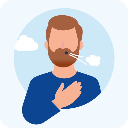 Short breath illustration