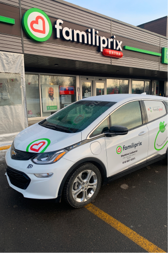 Familiprix 100% electric delivery car